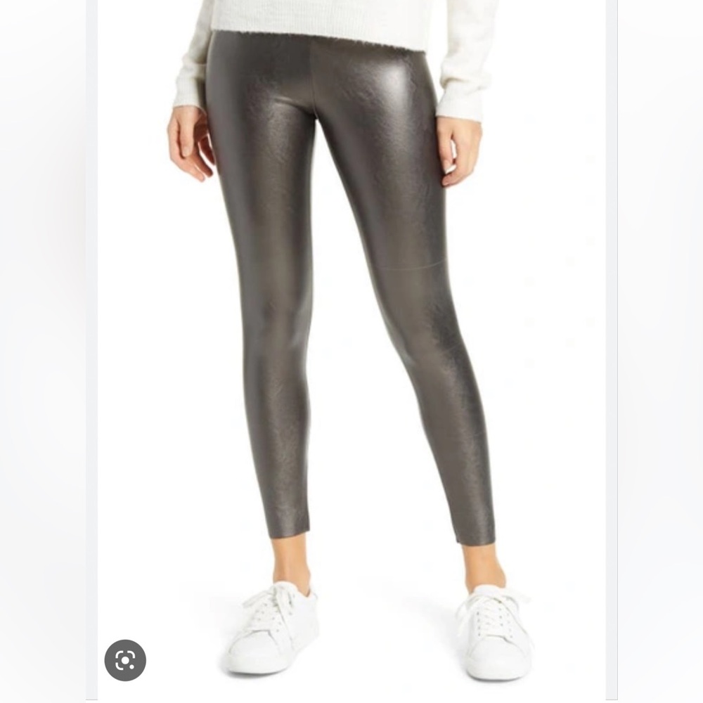 Commando faux leather 7/8 leggings gunmetal